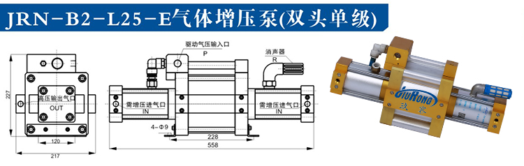 双头单作用91视频网站大全外形尺寸图